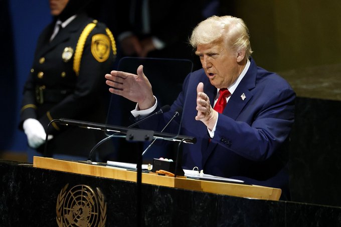 President Donald Trump speaks during the 80th session of the U.N. General Assembly at the United Nations headquarters in New York City on Sept. 23, 2025. | Chip Somodevilla/Getty Images