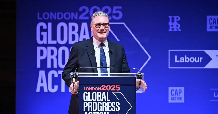 Keir Starmer at the Global Progressive Action Conference in London on Sept. 26, 2025.Photographer: Chris J. Ratcliffe/Bloomberg