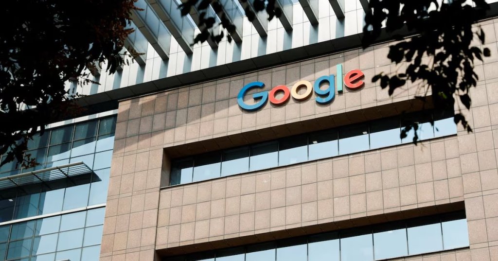 A logo of Google is seen on its office building in Hyderabad, India, January 29, 2024. REUTERS/Francis Mascarenhas/File Photo