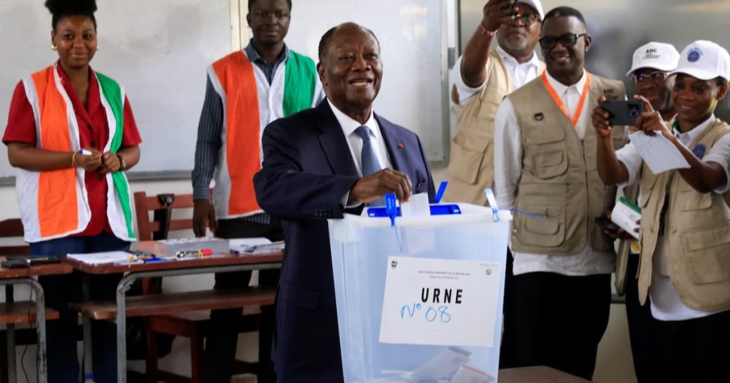 Ivory Coast’s Alassane Ouattara secures fourth term with 89% of vote, provisional results&nbsp;say