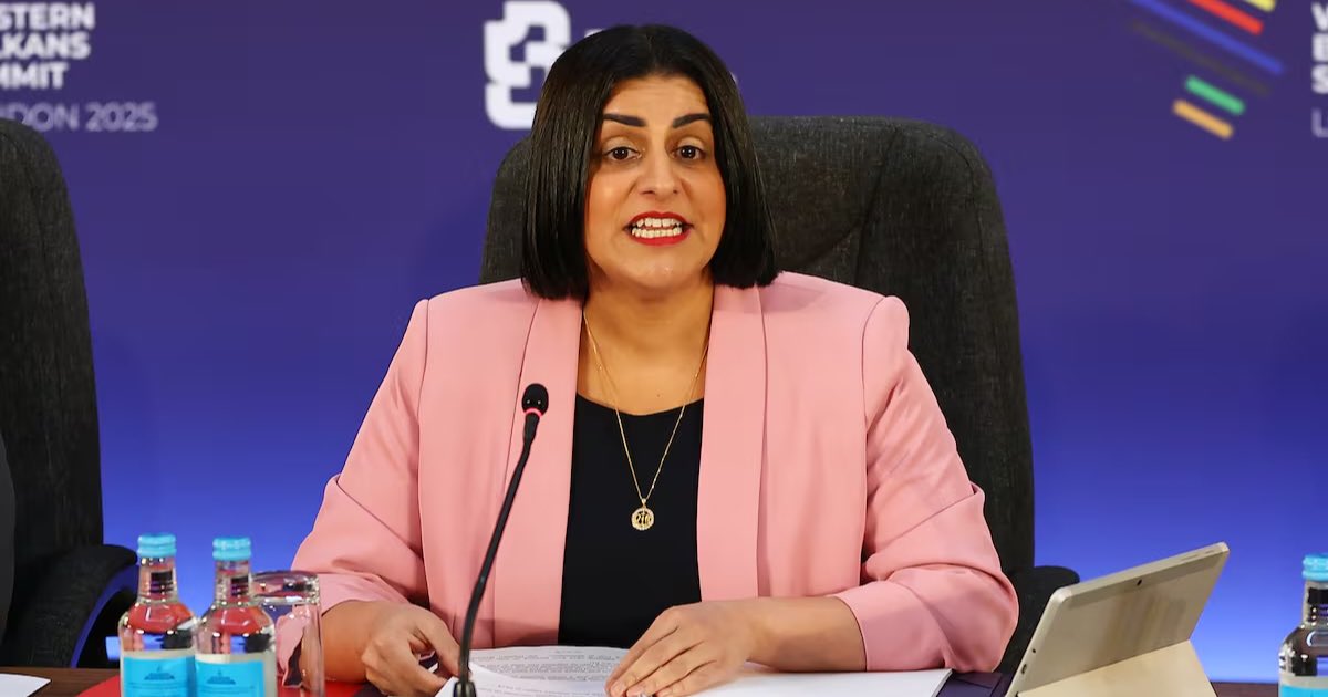 Britain's home secretary Shabana Mahmood at the Western Balkans Summit at Lancaster House in London. Photograph: Peter Nicholls/ PA Wire