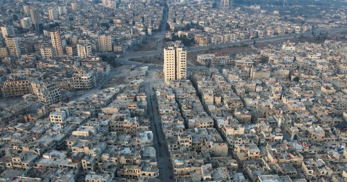 An aerial view of the Syrian central city of Homs. Credit...Aaref Watad/Agence France-Presse — Getty Images