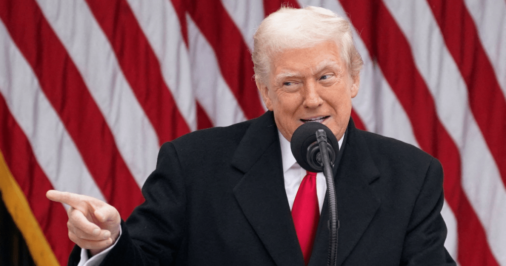President Donald Trump speaks during the annual Thanksgiving turkey pardoning ceremony in the Rose Garden at the White House in Washington, D.C., November 25. REUTERS/Nathan Howard