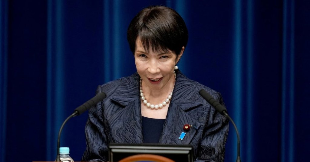 Japan's new Prime Minister Sanae Takaichi speaks during a press conference at the prime minister's office, in Tokyo, Japan, October 21, 2025. Eugene Hoshiko/Pool via REUTERS/File Photo