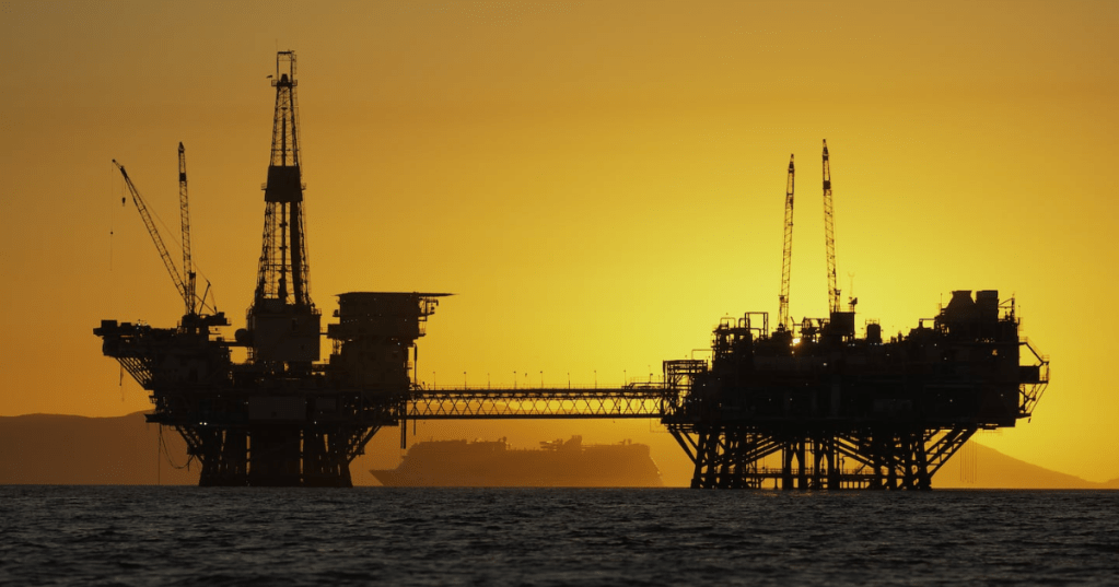 Offshore oil and gas platforms off the coast of Long Beach, Calif.TIM RUE/BLOOMBERG