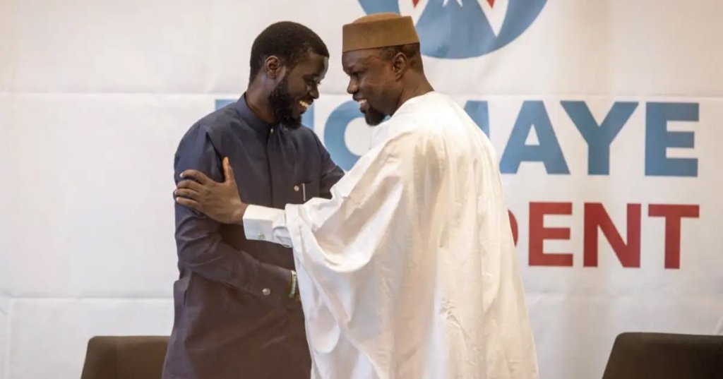President Bassirou Diomaye Faye (left) and Prime Minister Ousmane (DR)