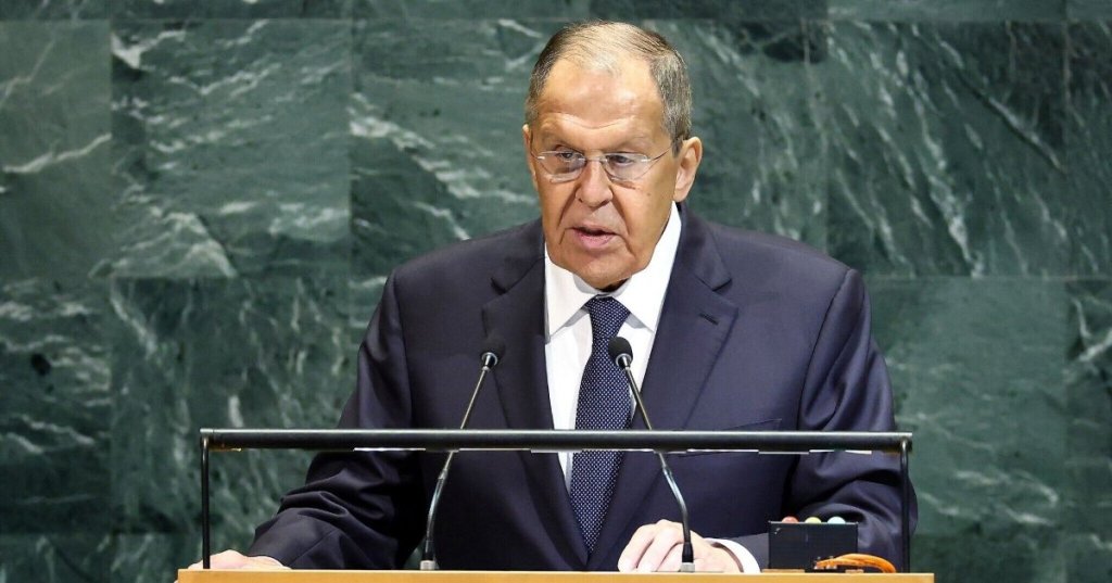 Russian Foreign Minister Sergei Lavrov addresses the United Nations General Assembly at UN headquarters, in New York City, on September 27, 2025. (CHARLY TRIBALLEAU / AFP)