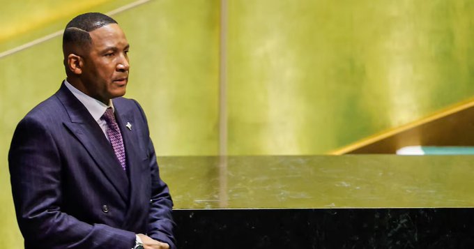 Botswana's President Duma Gideon Boko arrives to address the 80th United Nations General Assembly at U.N. headquarters in New York, U.S., September 25, 2025. REUTERS/Eduardo Munoz
