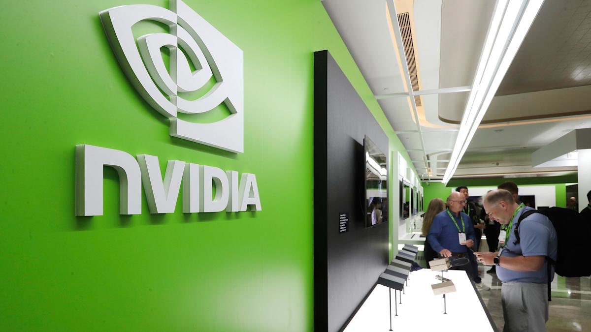 People take a look to Nvidia''s new products during the Computex 2025 exhibition in Taipei, Taiwan, Wednesday, May 21, 2025. (AP Photo/Chiang Ying-ying, File)