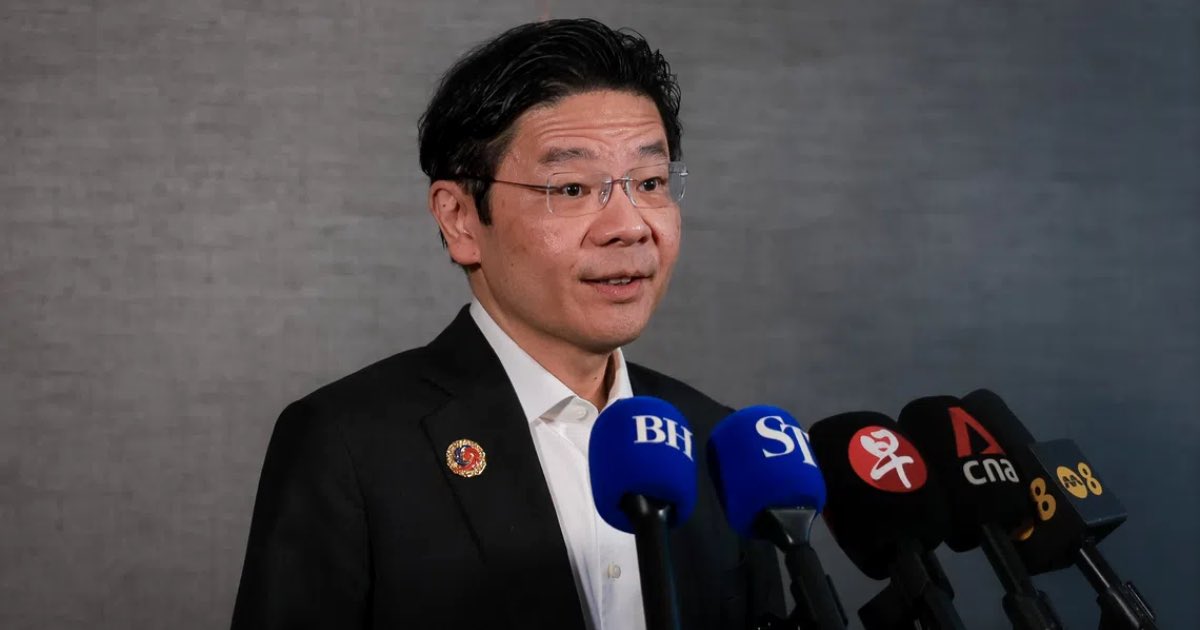 Prime Minister Lawrence Wong speaking to reporters on Oct 28.ST PHOTO.GAVIN FOO