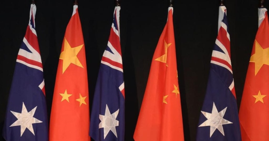 Australia and China flags (Lukas Coch via Getty Images)