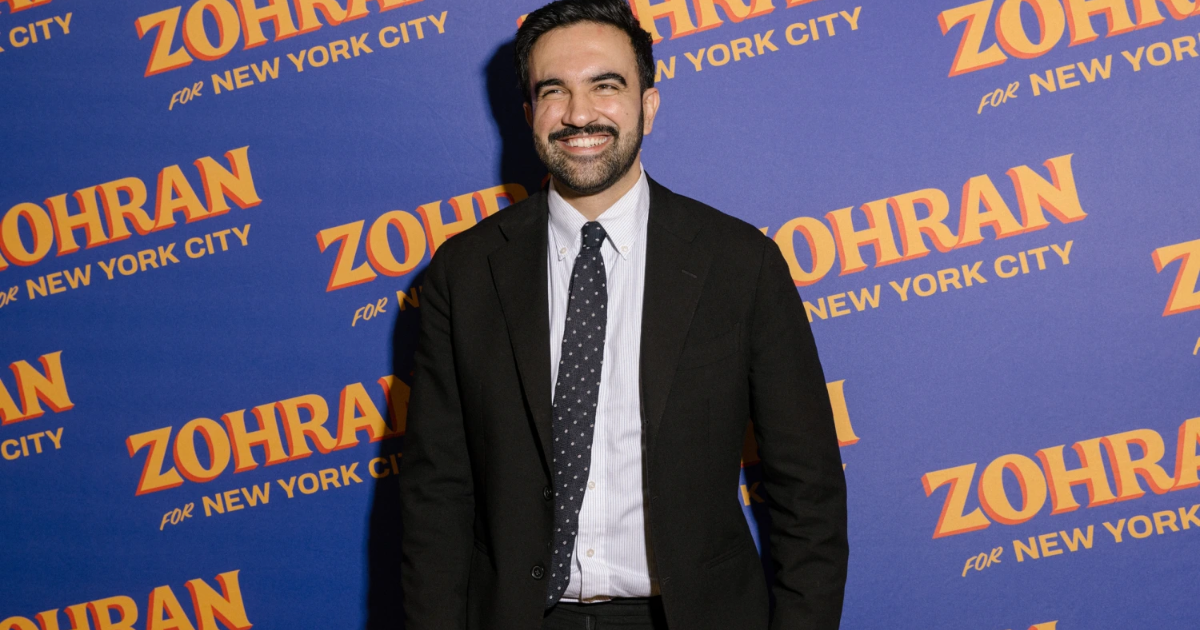 Zohran Mamdani speaking at his campaign office on Oct. 30 in New York.Laurel Golio for NBC News