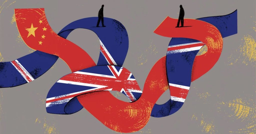China-UK ties (Illustration by Hanna Barczyk)