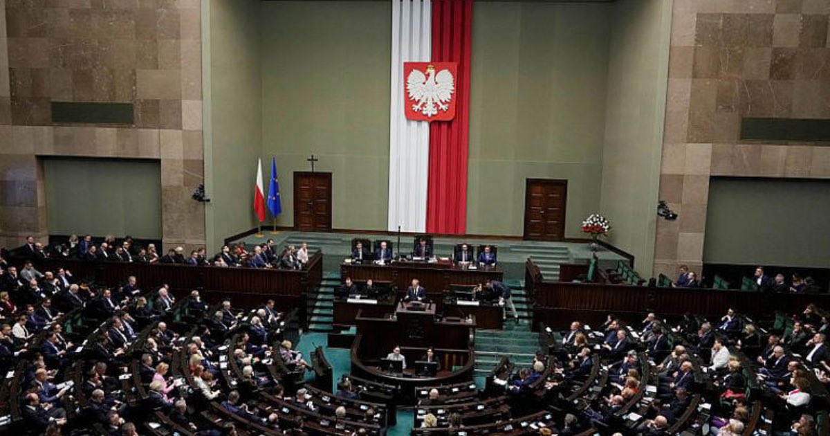 Poland’s lower house of parliament, the Sejm, in Warsaw, 7 March, 2025 AP Photo
