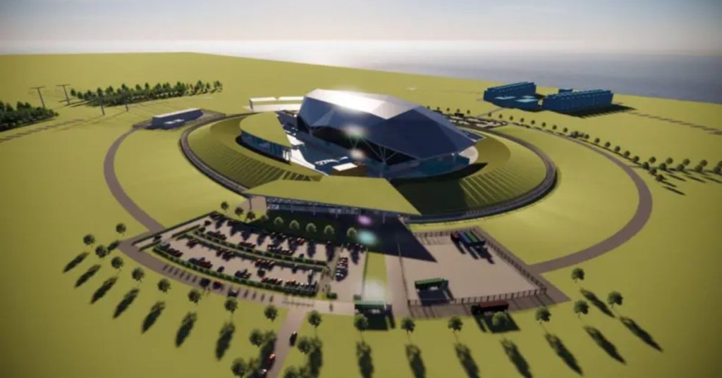 A digital visualisation of the kind of small modular nuclear reactor (SMR) Rolls-Royce SMR plan to build for Wylfa.Photograph: Adam Limond/Rolls-Royce SMR