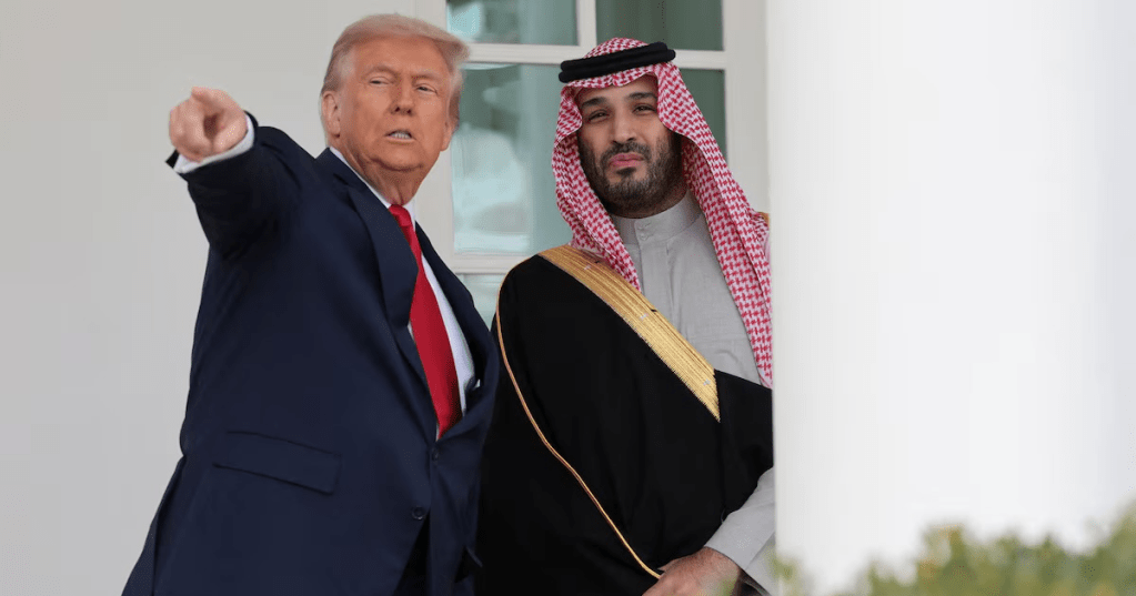 U.S. President Donald Trump (left) and Saudi Crown Prince Mohammed bin Salman REUTERS/Jessica Koscielniak