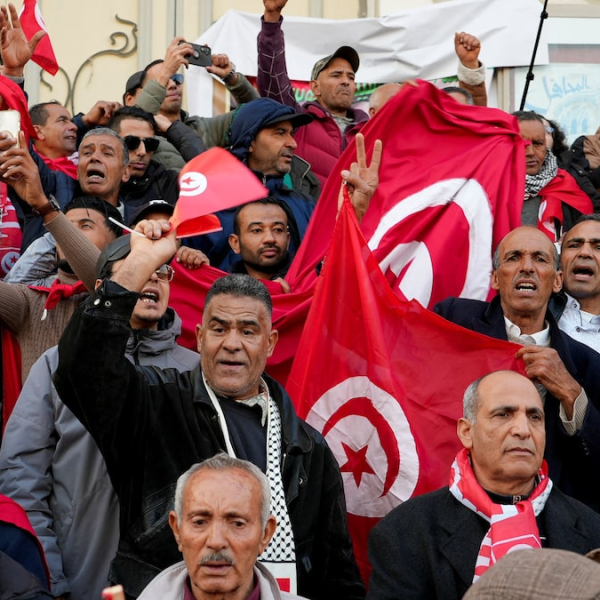 Supporters of President Saied rally as political divisions deepen in&nbsp;Tunisia&nbsp;