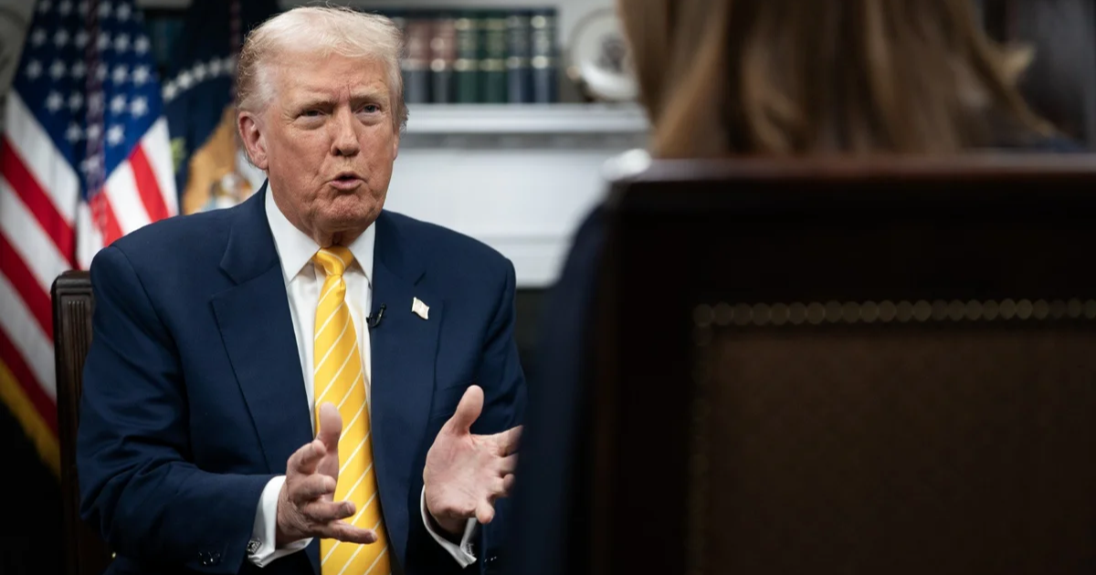 PICTURED: Donald Trump speaking to GB News' Bev Turner | GB NEWS