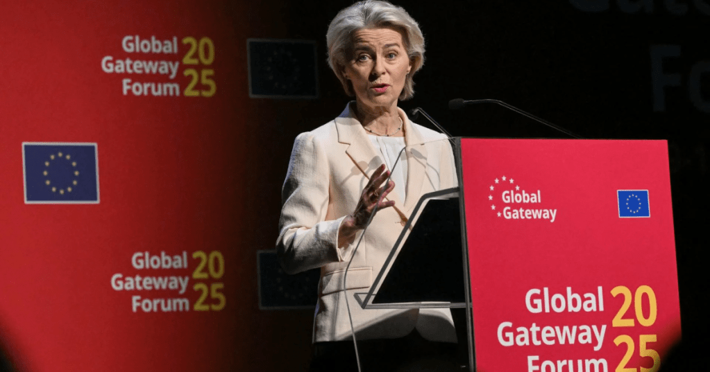 Von der Leyen was expected to survive the votes, but is facing increasing pressure from the growing populist right- and left-wing factions in the European Parliament [Nicolas Tucat/AFP/Getty Images]