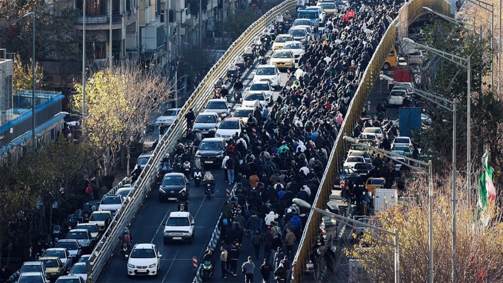 Iran protests erupt as currency collapse and sanctions pressure&nbsp;economy