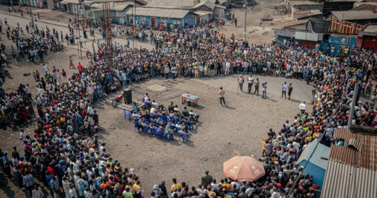 People in Goma were called to a meeting after the M23 anti-government group took control© Jospin Mwisha
