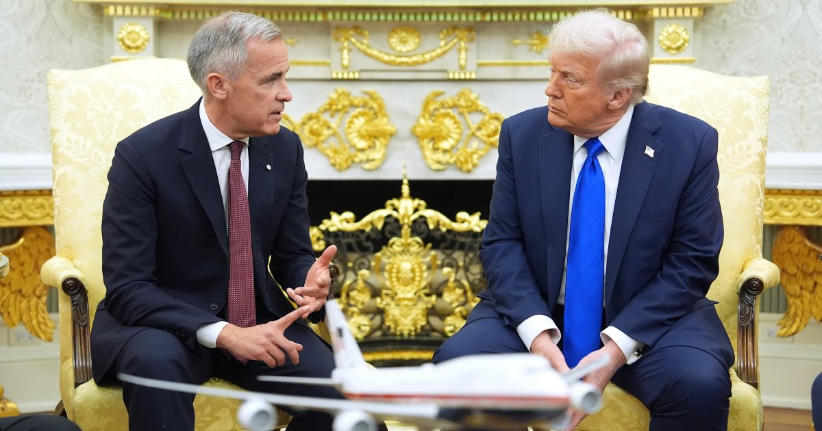 Canadian Prime Minister Mark Carney speaks during a meeting with President Donald Trump at the White House, Tuesday, Oct. 7, 2025, in Washington. (AP Photo/Evan Vucci)