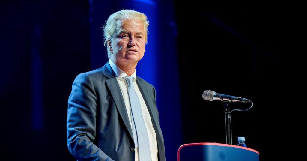 Dutch politician Geert Wilders and leader of Party for Freedom speaks during the Danish People's Party annual meeting in Tinghallen, Viborg, Denmark, Saturday, September 27, 2025. The 30th anniversary of the Danish People's Party is celebrated during the annual meeting. Ritzau Scanpix/Mikkel Berg Pedersen/via REUTERS/File Photo