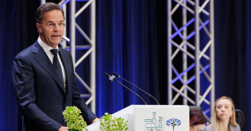 NATO Secretary General Mark Rutte visited Ljubljana, Slovenia, where he addressed the 71st Annual Session of the NATO Parliamentary Assembly on October 13, 2025. [tut0ugh via NATO]