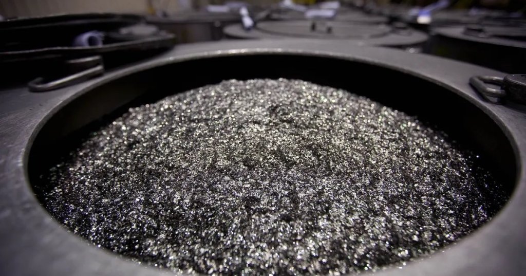 Annealed neodymium iron boron magnets in a barrel at a factory in Tianjin, China.Photographer: Doug Kanter
