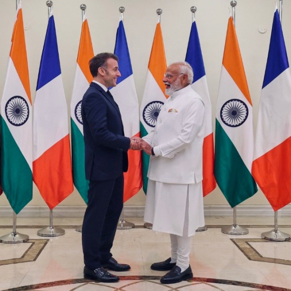 Macron holds bilateral talks with Modi as France-India defence ties&nbsp;deepen