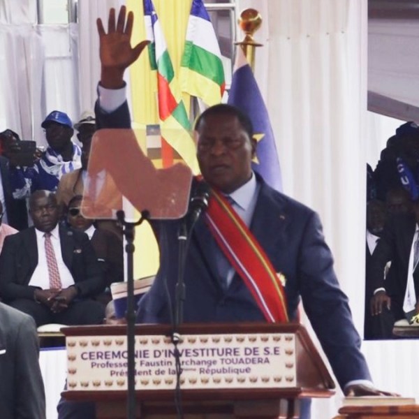 Central African Republic president sworn in for third term, pledges peace and&nbsp;security
