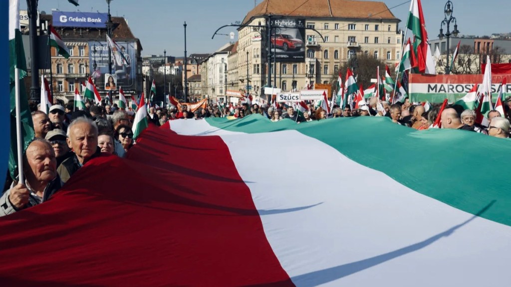 Hungary election campaign intensifies as Viktor Orbán and Péter Magyar stage rival rallies in&nbsp;Budapest