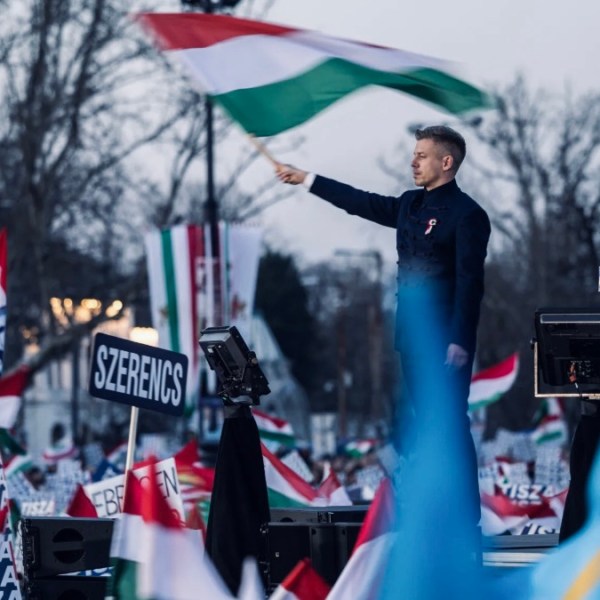 Election is a ‘referendum’ on Hungary’s place in the world, says opposition leader Péter&nbsp;Magyar