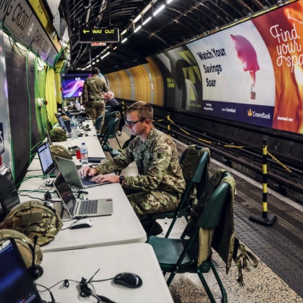 NATO uses disused London tube station as command centre in exercise Arrcade&nbsp;Strike